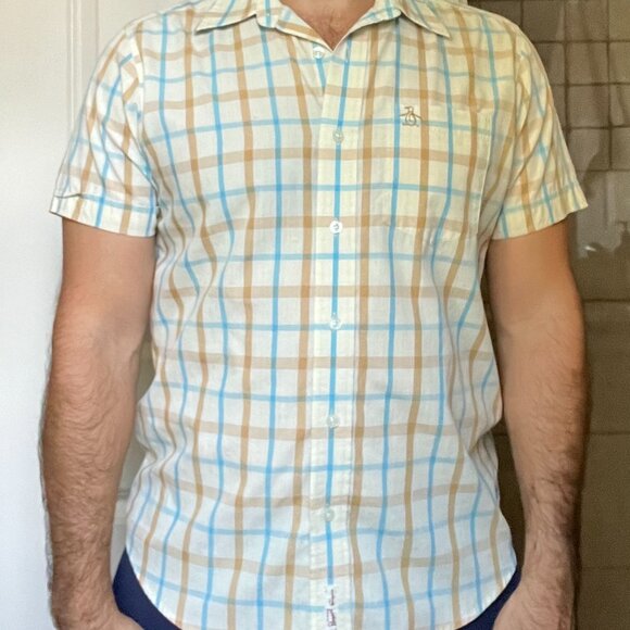 Original Penguin by Munsingwear Men’s Short Sleeve Button-Up Shirt – M - Picture 1 of 5